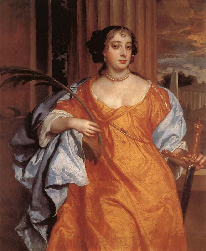 Sir Peter Lely Barbara Villiers, Duchess of Cleveland as St. Catherine of Alexandria Spain oil painting art
